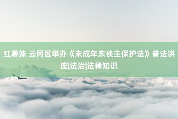 红薯妹 云冈区举办《未成年东谈主保护法》普法讲座|法治|法律知识