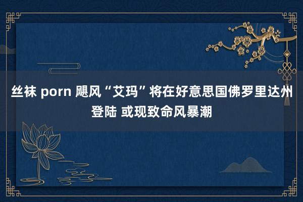 丝袜 porn 飓风“艾玛”将在好意思国佛罗里达州登陆 或现致命风暴潮