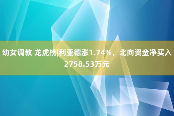 幼女调教 龙虎榜|利亚德涨1.74%，北向资金净买入2758.53万元