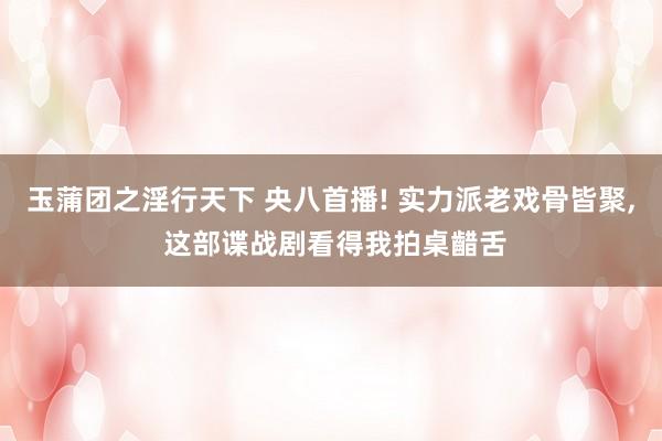 玉蒲团之淫行天下 央八首播! 实力派老戏骨皆聚, 这部谍战剧看得我拍桌齰舌