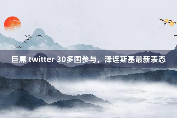 巨屌 twitter 30多国参与，泽连斯基最新表态